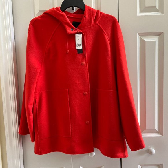 Banana Republic Wool-Blend Coat - Orange - Size XXL NWT - Picture 2 of 11